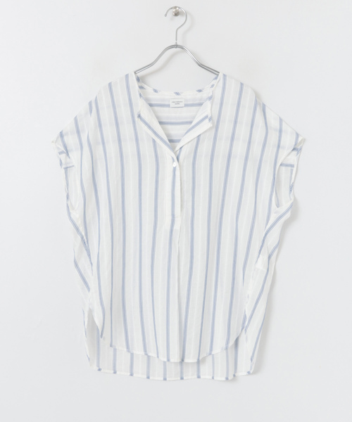 URBAN RESEARCH DOORS（アーバンリサーチドアーズ）の「ストライプコクーンシャツ∴（シャツ/ブラウス・レディース・ブルー/キャメル・ONE）」の10枚目の写真