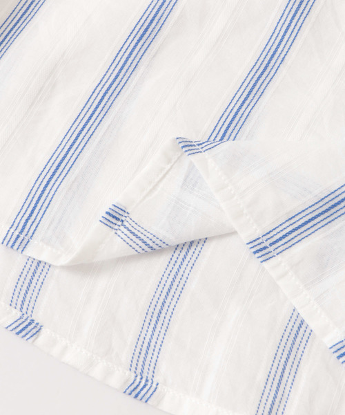 URBAN RESEARCH DOORS（アーバンリサーチドアーズ）の「ストライプコクーンシャツ∴（シャツ/ブラウス・レディース・ブルー/キャメル・ONE）」の8枚目の写真