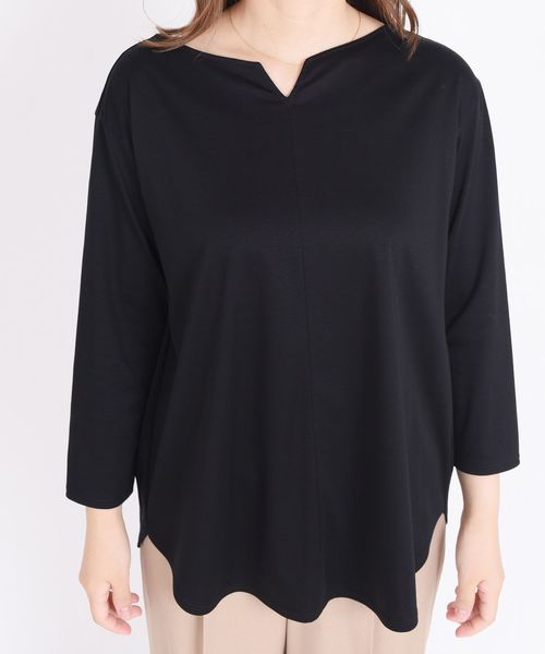 SHIPS（シップス）の「ALBINI: キーネックプルオーバー（Tシャツ/カットソー・レディース・ブラック/ピンク/ベージュ系その他・ONE SIZE）」の19枚目の写真