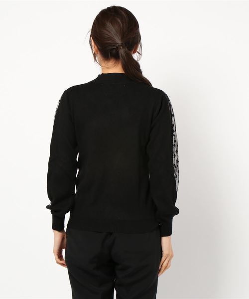 KOBE LETTUCE（コウベレタス）の「袖チュールニットトップス（ニット/セーター・レディース・ブラック/ブルー/ホワイト系その他・FREE）」の4枚目の写真