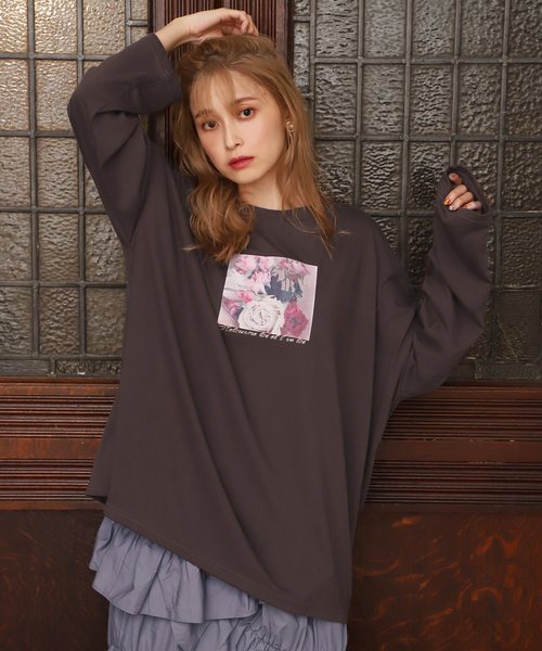 one after another NICE CLAUP（ワンアフターアナザーナイスクラップ）の「アソートロゴロンT（Tシャツ/カットソー・レディース・オフホワイト/ブラウン/ミント・FREE）」の2枚目の写真