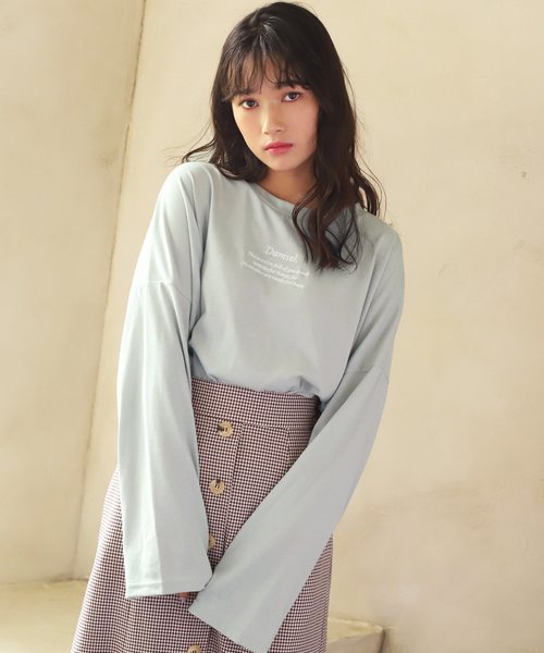 one after another NICE CLAUP（ワンアフターアナザーナイスクラップ）の「アソートロゴロンT（Tシャツ/カットソー・レディース・オフホワイト/ブラウン/ミント・FREE）」の3枚目の写真