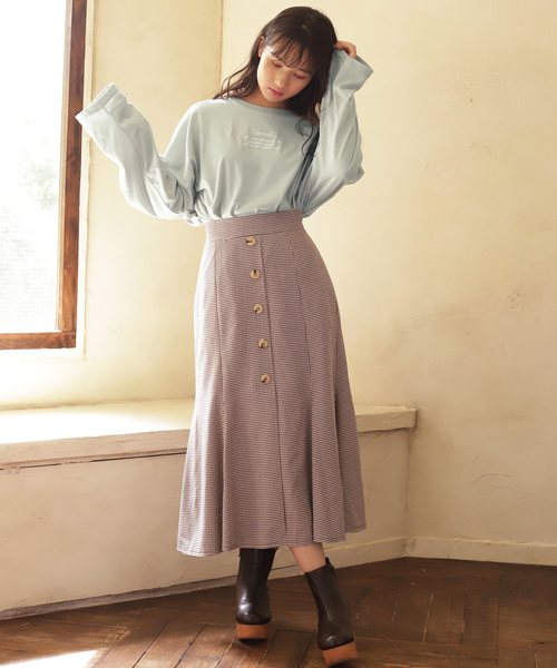 one after another NICE CLAUP（ワンアフターアナザーナイスクラップ）の「アソートロゴロンT（Tシャツ/カットソー・レディース・オフホワイト/ブラウン/ミント・FREE）」の6枚目の写真