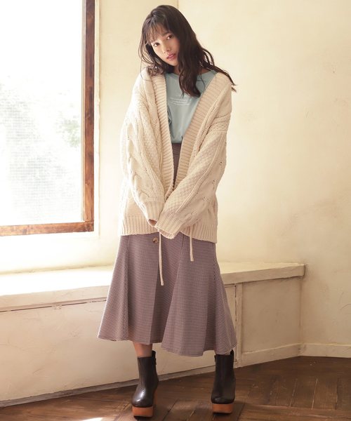 one after another NICE CLAUP（ワンアフターアナザーナイスクラップ）の「アソートロゴロンT（Tシャツ/カットソー・レディース・オフホワイト/ブラウン/ミント・FREE）」の7枚目の写真