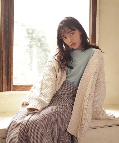 one after another NICE CLAUP（ワンアフターアナザーナイスクラップ）の「アソートロゴロンT（Tシャツ/カットソー・レディース・オフホワイト/ブラウン/ミント・FREE）」の8枚目の写真