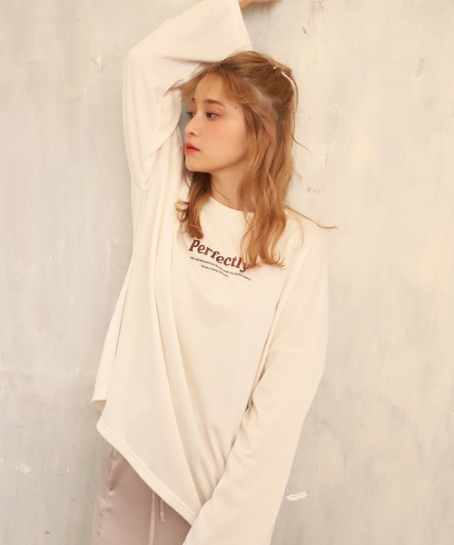 one after another NICE CLAUP（ワンアフターアナザーナイスクラップ）の「アソートロゴロンT（Tシャツ/カットソー・レディース・オフホワイト/ブラウン/ミント・FREE）」の10枚目の写真