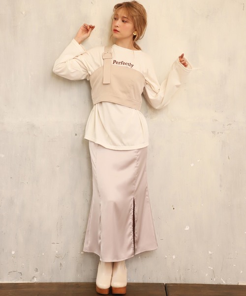 one after another NICE CLAUP（ワンアフターアナザーナイスクラップ）の「アソートロゴロンT（Tシャツ/カットソー・レディース・オフホワイト/ブラウン/ミント・FREE）」の11枚目の写真