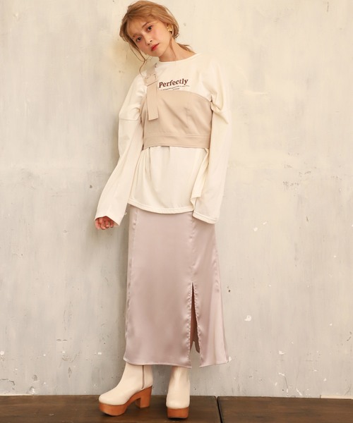 one after another NICE CLAUP（ワンアフターアナザーナイスクラップ）の「アソートロゴロンT（Tシャツ/カットソー・レディース・オフホワイト/ブラウン/ミント・FREE）」の13枚目の写真