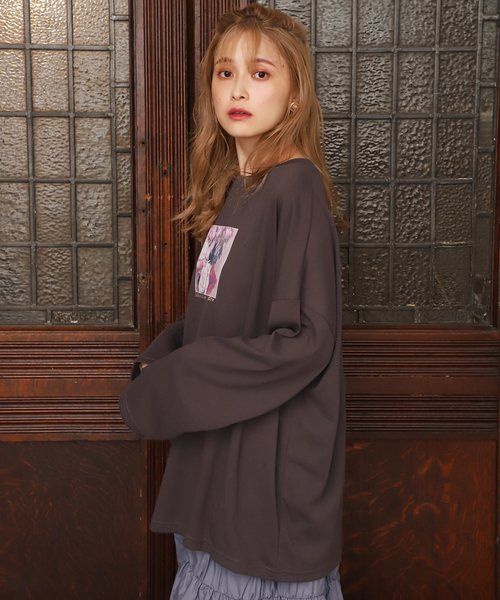 one after another NICE CLAUP（ワンアフターアナザーナイスクラップ）の「アソートロゴロンT（Tシャツ/カットソー・レディース・オフホワイト/ブラウン/ミント・FREE）」の15枚目の写真