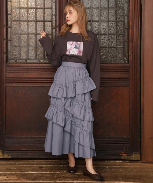 one after another NICE CLAUP（ワンアフターアナザーナイスクラップ）の「アソートロゴロンT（Tシャツ/カットソー・レディース・オフホワイト/ブラウン/ミント・FREE）」の16枚目の写真