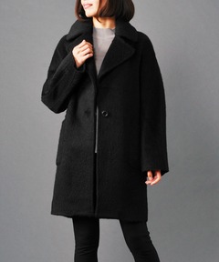 CLEL】Wool Blend Herringbone Tweed Coat / ウールブレンド