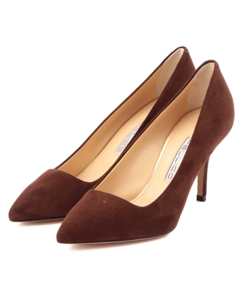 PELLICO（ペリーコ）の「PELLICO / ポインテッドトゥ スエード パンプス（パンプス・レディース・ネイビー/ブラウン・35.5/36/38/36.5/38.5/37.5/37）」の3枚目の写真