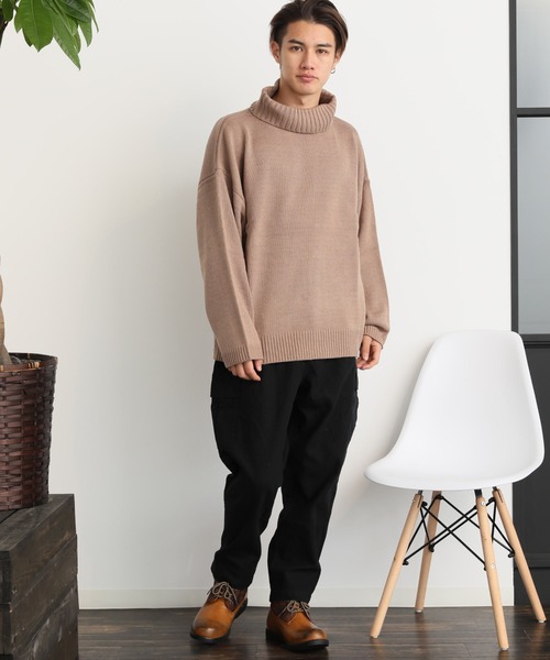 ARCADE（アーケード）の「カツラギ裏使い ワイド テーパード ミリタリーカーゴパンツ（カーゴパンツ・メンズ・ブラウン/カーキ/ブラック・LL/M/L）」の7枚目の写真