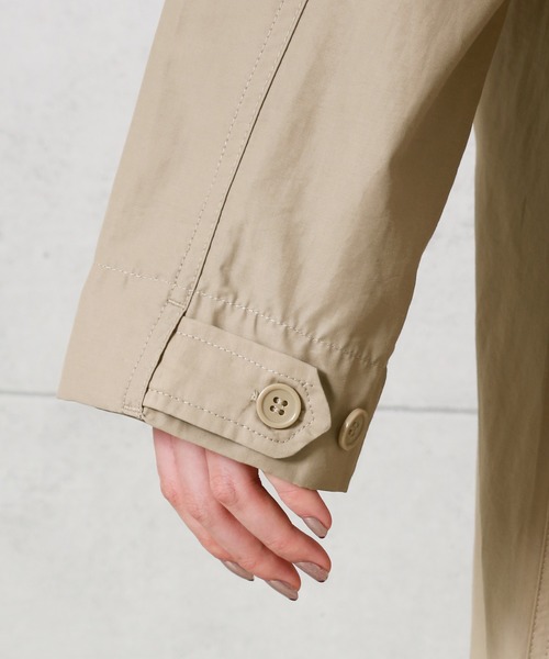 n'ee-ne(ネーネ)の「撥水ロング丈フードコート(トレンチコート・レディース・ネイビー/カーキ/グレイッシュベージュ/ダークベージュ/ライトベージュ・L/M)」の9枚目の写真