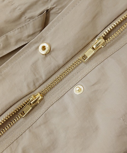 n'ee-ne(ネーネ)の「撥水ロング丈フードコート(トレンチコート・レディース・ネイビー/カーキ/グレイッシュベージュ/ダークベージュ/ライトベージュ・L/M)」の6枚目の写真