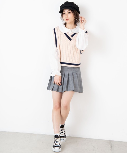 U.S. POLO ASSN.（ユーエスポロアッスン）の「∴WEGO/U.S. POLO ASSN.別注チルデンベスト（ベスト・レディース・ベージュ/オフホワイト/グリーン/アイボリー/ベージュ系その他・FREE）」の10枚目の写真