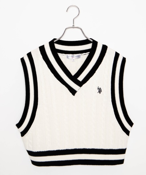 U.S. POLO ASSN.（ユーエスポロアッスン）の「∴WEGO/U.S. POLO ASSN.別注チルデンベスト（ベスト・レディース・ベージュ/オフホワイト/グリーン/アイボリー/ベージュ系その他・FREE）」の21枚目の写真