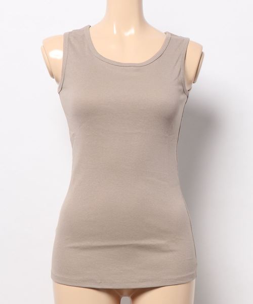 DONOBAN（ドノバン）の「コットンフライスタンクトップ（タンクトップ・レディース・ブラック/ホワイト/チャコールグレー/ネイビー/カーキ/杢グレー/グレイッシュベージュ・LL/M/L/4L/3L）」の9枚目の写真