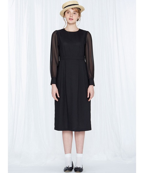 シロップ．（シロップ．）の「タイトシルエットが新鮮　おすましワンピース（ドレス・レディース・ブラック・SMALL/MEDIUM/LARGE/X-LARGE/XX-LARGE）」の9枚目の写真