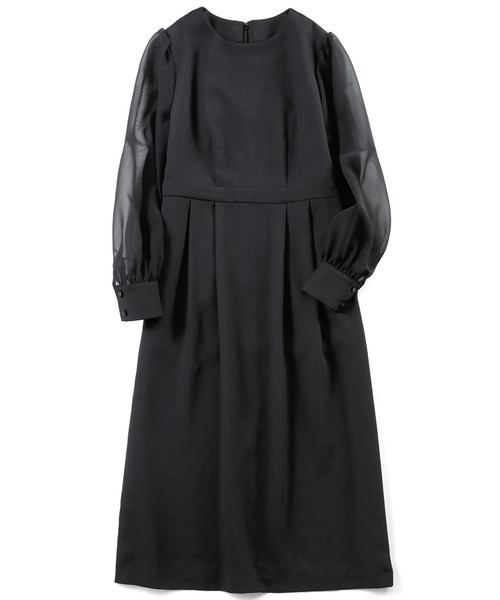 シロップ．（シロップ．）の「タイトシルエットが新鮮　おすましワンピース（ドレス・レディース・ブラック・SMALL/MEDIUM/LARGE/X-LARGE/XX-LARGE）」の6枚目の写真