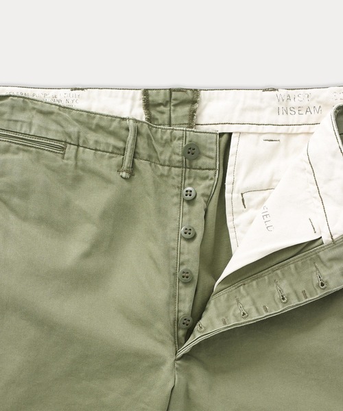 RRLオフィサーズチノ　新品未使用 ダブルアールエル) RRL オフィサーズ フラット フロント チノ