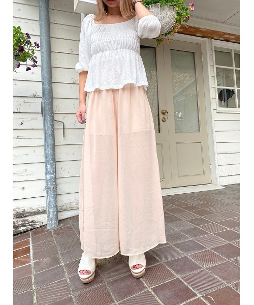 one way(ワンウェイ)の「無地エアリーPT(その他パンツ・レディース・ブラック/ベージュ・FREE)」の7枚目の写真