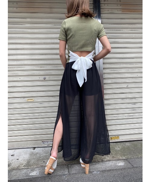 one way(ワンウェイ)の「無地エアリーPT(その他パンツ・レディース・ブラック/ベージュ・FREE)」の3枚目の写真