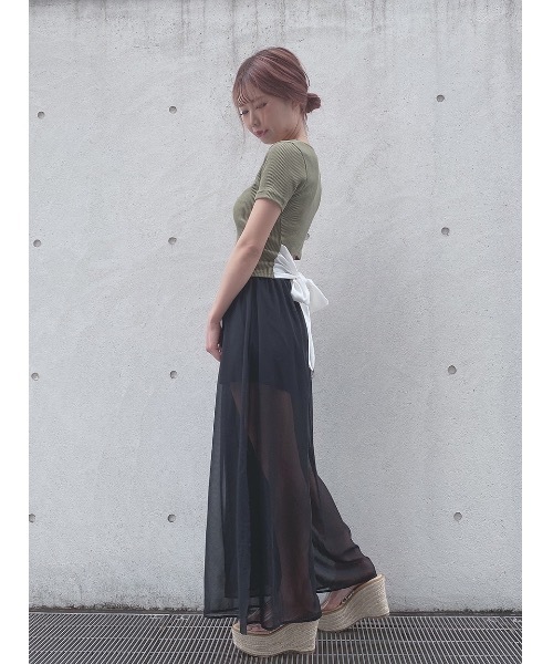 one way(ワンウェイ)の「無地エアリーPT(その他パンツ・レディース・ブラック/ベージュ・FREE)」の9枚目の写真