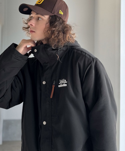 セール】《JaVa ジャバコラボ》3WAYミドル丈無地マウンテンパーカー