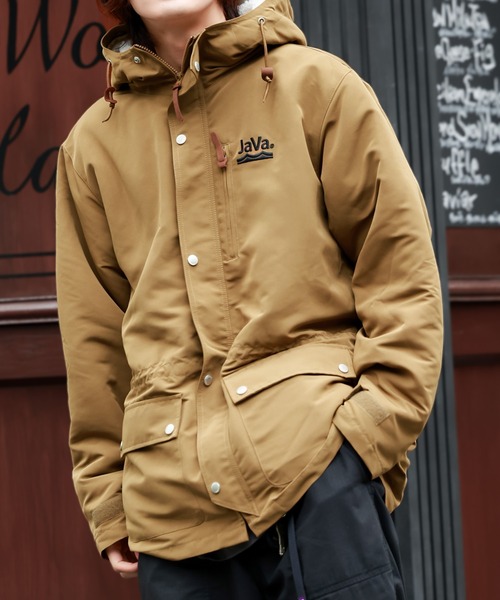 Java（ジャバ）の「《JaVa ジャバコラボ》3WAYミドル丈無地マウンテンパーカー(ライナー取外し可)（マウンテンパーカー・メンズ・ブラック/ライトベージュ/ダークベージュ/ネイビー/ダークカーキ・MEDIUM/LARGE/X-LARGE）」の18枚目の写真