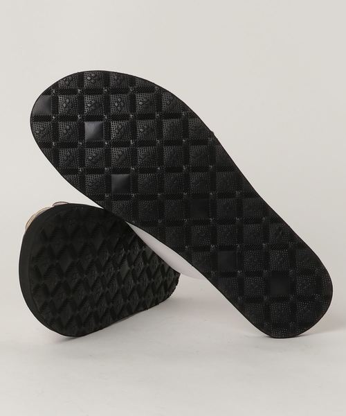 AAA+（サンエープラス）の「AAA / PUレザー編み込みスリッポンサンダル(2371)　ワンマイルサンダル　スライドサンダル（サンダル・メンズ・ホワイト/ブラック・M/L/LL）」の4枚目の写真