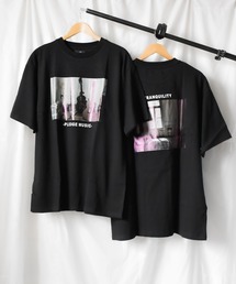 【Bl】【pledge】ビッグシルエット バックプリントTシャツ