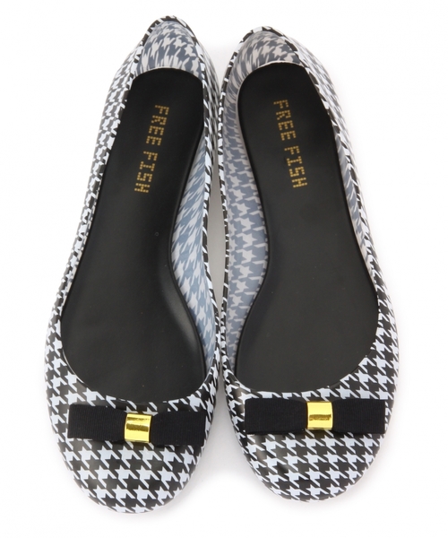 FREE FISH（フリーフィッシュ）の「FREEFISH Rayprint/flocky（レインシューズ・レディース・ブラック/ネイビー/グレー/ワインレッド・38/39/36/37）」の2枚目の写真