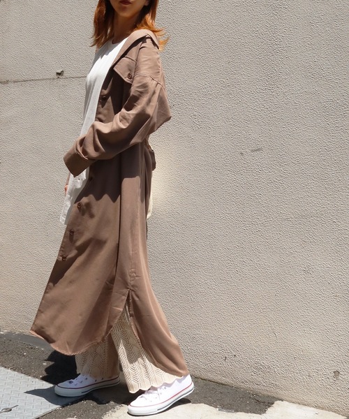 Riberry（リベリー）の「フラップポケットロングシャツジャケット（シャツ/ブラウス・レディース・ベージュ/オフホワイト/カーキ/モカ・MEDIUM）」の7枚目の写真