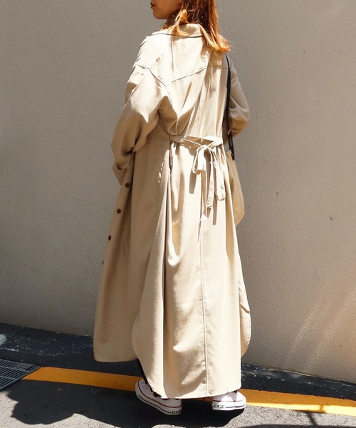 Riberry（リベリー）の「フラップポケットロングシャツジャケット（シャツ/ブラウス・レディース・ベージュ/オフホワイト/カーキ/モカ・MEDIUM）」の10枚目の写真