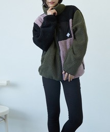 【TONE MEN'S】ボアZIPハイネックブルゾン(BL)