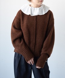 バックスリットアウトリンキングニット