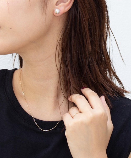 K10YGアズキチェーンネックレス