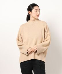 She's Closet（シーズクローゼット）の「クルーネック ドロップショルダー フレアスリーブ オーバーサイズ 長袖 ニット ウール混 セーター トップス（ニット/セーター）」