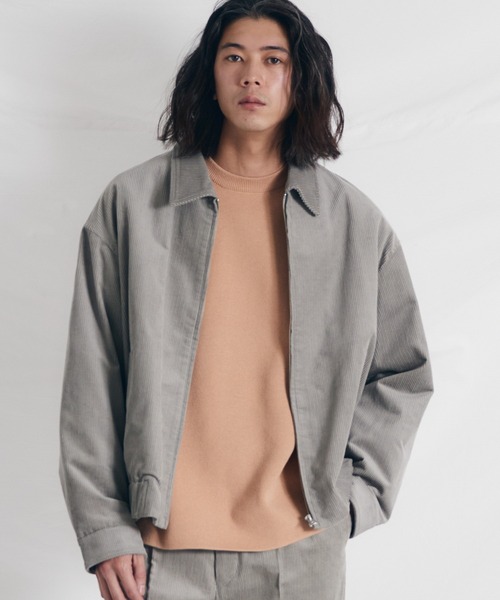 セットアップ 【WYM LIDNM】RAYON 11W CORDUROY ZIP SET-UP