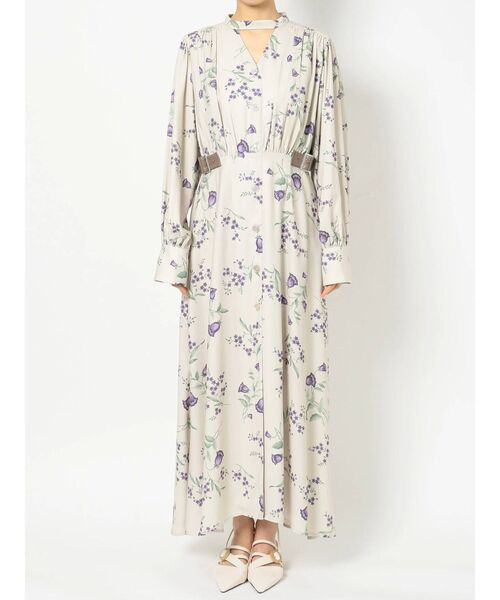 MURUA（ムルーア）の「サイドベルトフラワーワンピース（ワンピース・レディース・ブラウン/アイボリー・FREE）」の9枚目の写真