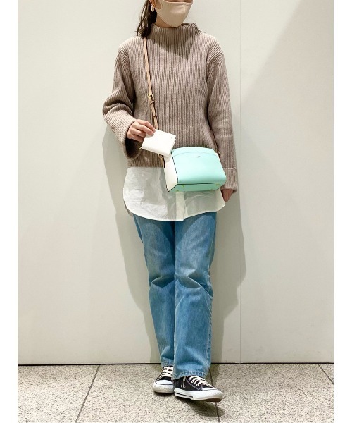 &chouette アンドシュエット ラウンドプレーンショルダーバッグ ホワイト & chouette】新色ラウンドプレーンショルダーバッグ