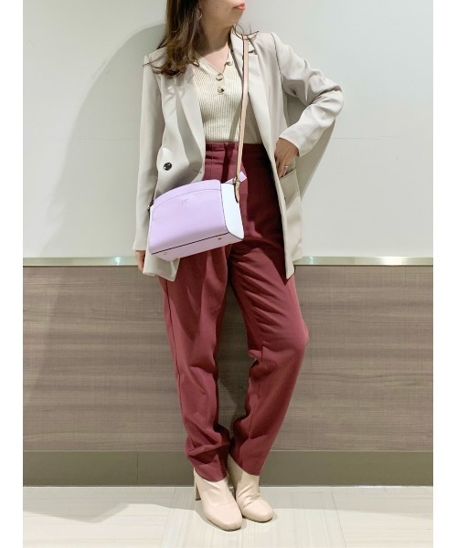 &chouetteアンドシュエット ラウンドプレーンショルダーバッグ ピンク新品 & chouette】ラウンドプレーンショルダーバッグ