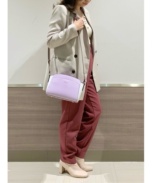 &chouetteアンドシュエット ラウンドプレーンショルダーバッグ ピンク新品 アンドシュエット & chouette 新色ラウンドプレーンショルダー