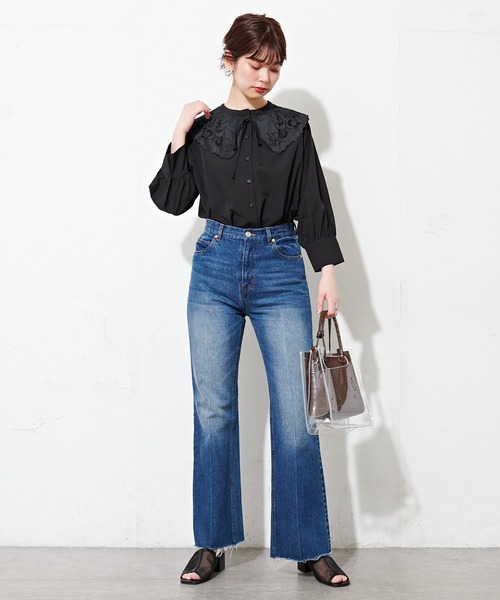 natural couture(ナチュラルクチュール)の「【WEB限定】BIGつけ衿おんなのこブラウス(シャツ/ブラウス・レディース・ベージュ/ブラック/オフホワイト・FREE)」の16枚目の写真