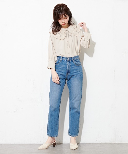 natural couture(ナチュラルクチュール)の「【WEB限定】BIGつけ衿おんなのこブラウス(シャツ/ブラウス・レディース・ベージュ/ブラック/オフホワイト・FREE)」の21枚目の写真