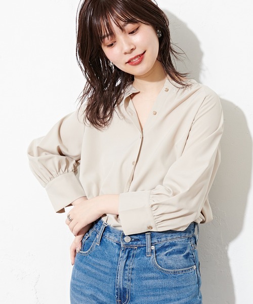 natural couture(ナチュラルクチュール)の「【WEB限定】BIGつけ衿おんなのこブラウス(シャツ/ブラウス・レディース・ベージュ/ブラック/オフホワイト・FREE)」の22枚目の写真