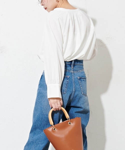 natural couture(ナチュラルクチュール)の「【WEB限定】BIGつけ衿おんなのこブラウス(シャツ/ブラウス・レディース・ベージュ/ブラック/オフホワイト・FREE)」の9枚目の写真
