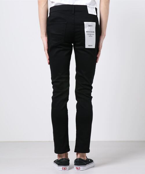 NAVY(ネイビー)の「NAVY RICH COLORS スキニーパンツ(チノパンツ・メンズ・ブラック・L/M/S/XL/XS)」の3枚目の写真