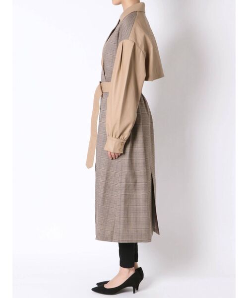 EMODA(エモダ)の「フェイクレザードッキングトレンチコート(トレンチコート・レディース・ホワイト/ベージュ/グレー・FREE)」の12枚目の写真